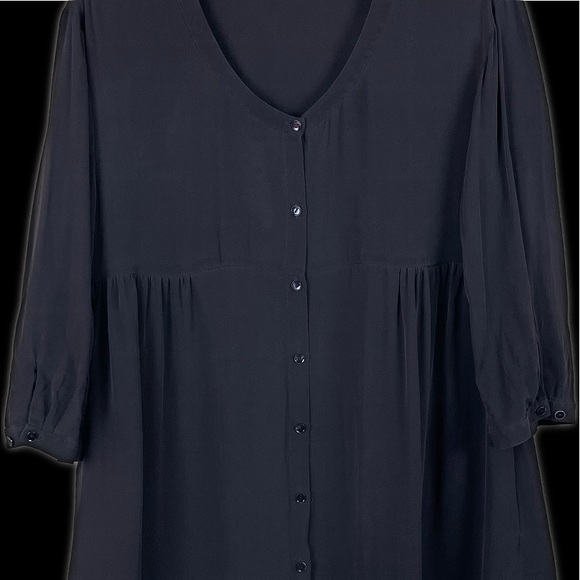 Eileen Fisher 100% Silk Brown Tunic Size XS - Picture 3 of 9